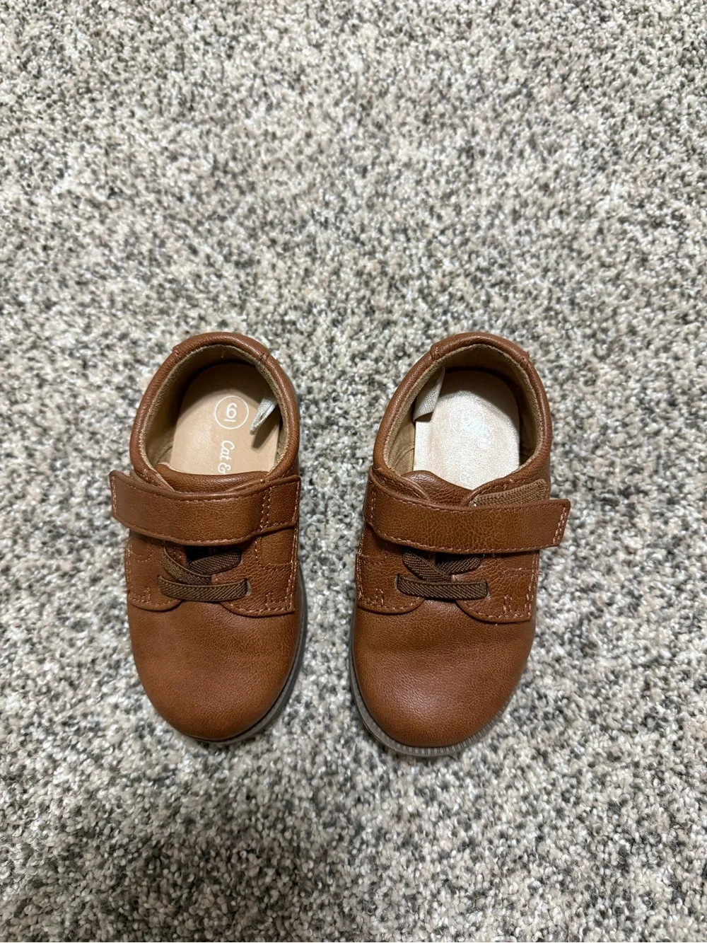 CAT & JACK Brown Boys' Dress Shoes 6